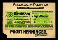 Ticket DFB Pokal Eintracht Frankfurt - Bayern München 1989-90 + G 36473