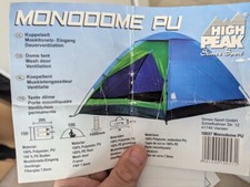 Zelt, Touristenzelt HIGH PEAK Monodome PU