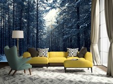 3D Schnee Wald Q6647 Tapete