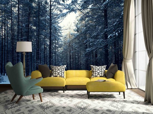 Schnee wald q6647 tapete - 3d,