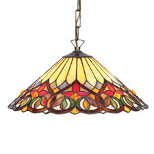 Artistar Hängeleuchte Anni Tiffany-Stil Pendelleuchte Hängelampe Glasdesign E27