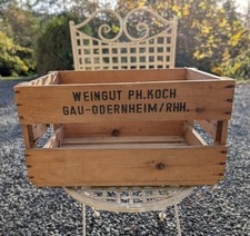 Weinkiste, Holzkiste, Deko,  Weingut P.H. Koch Gau- Odernheim, Vintage