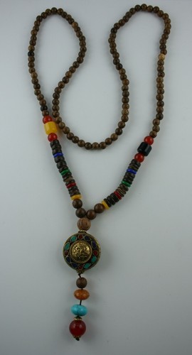 Kette aus nepal holz perlen - nepal, holz-perlen