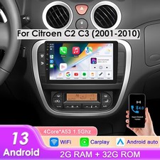 Für Citroen C2 /C3 2001-2010  9"Android 13 Autoradio CarPlay GPS Navigation SWC