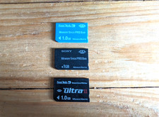 3x 1GB Memory Stick Pro Duo Sony SanDisk Speicherkarte