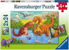 Ravensburger Puzzle: 2 x 24 Teile - Spielende Dinos - Puzzel Dinosaurier