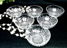 Glasschale, feines Dekor! Kompottschalen, Dessert/Obst Schale 6er Set Glas B1161