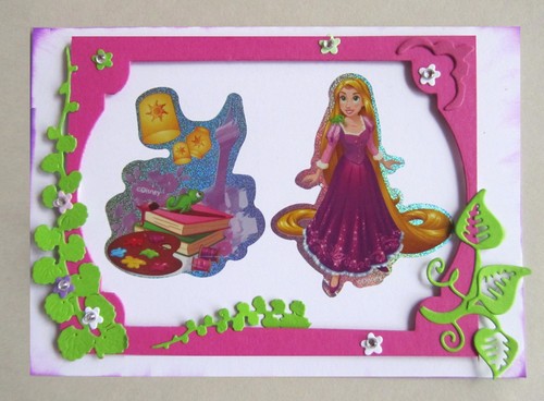 Karte rapunzel einschulung - 3d,