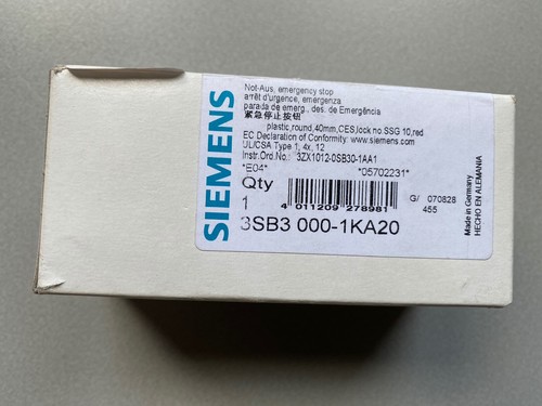 Siemens sirius 3sb3000 1ka20 - sirius, 3sb3000-1ka20