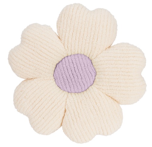 Kissen blume creme lila - blume,