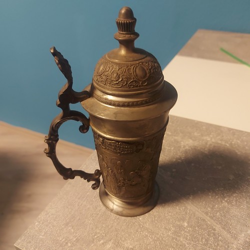 Zinn bierkrug mit - mit, deckel
