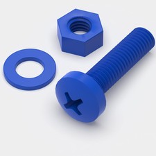 20x Plastik Blaue Schrauben &