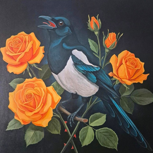 Leinwandgemälde vogelmotiv - leinwandgemälde,