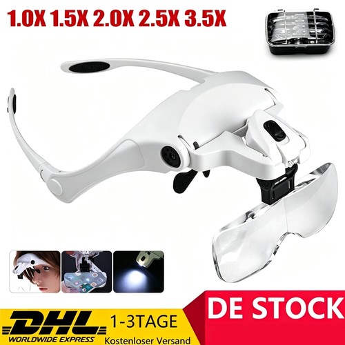 Profi led kopflupe - profi, lupenbrille