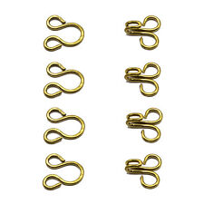 4x Messing Haken und Ösen 2 cm Mittelalter Gewandung Schliesse Verschluss