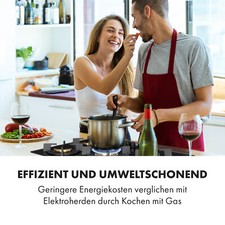 Gaskochfeld 70 cm 5 flammig Brenner 10400 W Glaskeramik schwarz Gas Cooker Hob