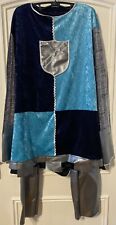 Ritterkostüm Herren Gr. 54, Türkis/silber/dunkelblau