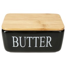 Reni schwarze Butterdose mit