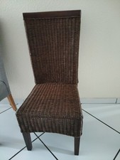 Rattanstuhle 4 Stück  hochlehne massiv kolonial