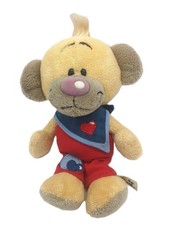 PIMBOLI mit roter Latzhose &