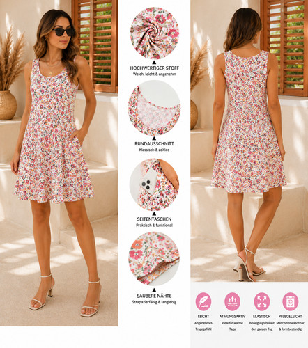 Sommerkleid damen viskose - sommerkleid,