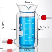 Doppelwandiges becherglas mit - doppelwandiges,