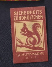 Altes Streichholzetikett