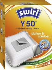 Swirl Staubsaugerbeutel Y 50/4 MP PLUS GREEN für Dirt Devil / Severin /. B Ware