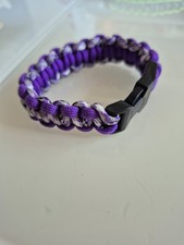 Paracord Armband Lila Weiß 