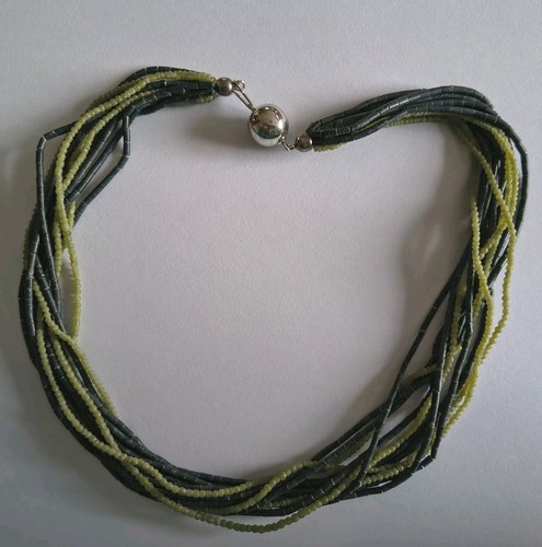 Vintage edelsteinkette prehnit - edelsteinkette,