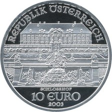 Österreich 10 Euro 2003 Schloss Hof PP
