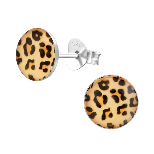 Leopard ohrringe 925 silber - leopard,