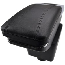 Für VW Polo 2002-2009 （9N/9N3）Mittelkonsole Leder Schwarz Passform Armlehne