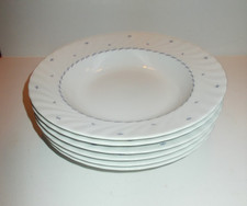 Seltmann Weiden Porzellan Regina blau Mücke Suppenteller gr. tiefer Teller 6 St.