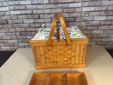 Nähkästchen Nähkasten Handarbeitskorb Landhausstil Shabby groß Holz