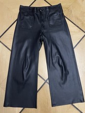 Damen Kunstlederhose Schwarz