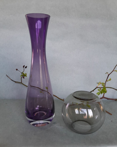 Vasen set midcentury amethyst - set,