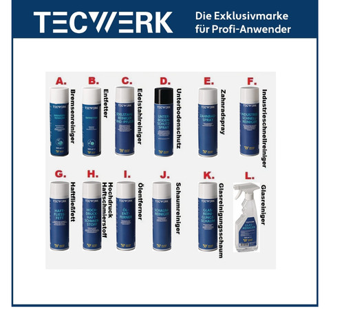 Tecwerk reiniger fett auswahl - tecwerk,