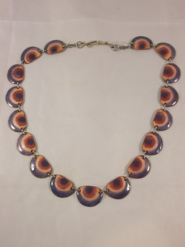 Vintage 70er emaille kette - kette, mit