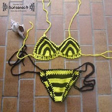 Häkelbikini Bikini crochet Hippie ethno Goa Ibiza brazil psy inde Strick S