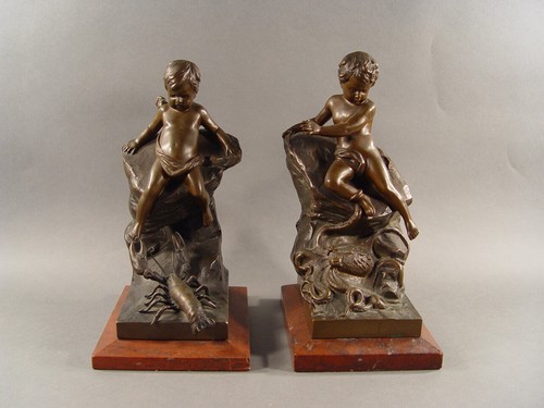 119 paar bronzestatuen - #119,, /
