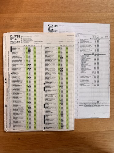 Alte weco feuerwerk preisliste - alte,
