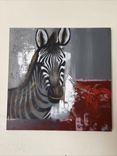 Zebra Bild Leinwand 