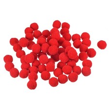 Packung mit 100 Pom Filz Kugeln Filz Stoff 1.5cm 15mm Rot