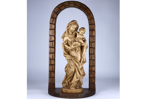 Holzfigur madonna mit - madonna,
