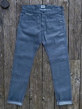 Edwin Herren-Jeans ED-75, Japan Selvage, Dunkelgrau, 33/34, Neu und Ungetragen