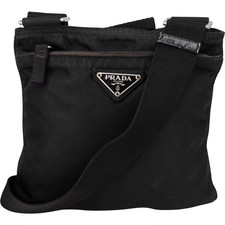 Prada Black Nylon Triangle Crossbody Side Bag Tasche