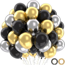 Luftballons schwarz gold - luftballons,