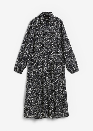 Hemdblusenkleid schwarz - hemdblusenkleid, 38