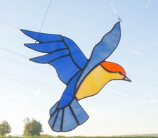 Tiffany Glasfensterbild  BLUE